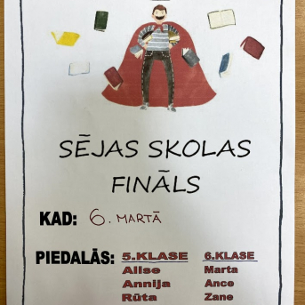 Nacionālās skaļās lasīšanas sacensības Sējas pamatskolas fināls - 