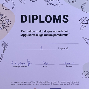 Veselīga uztura meistarklases - 