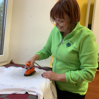 Kreklu apgleznošanas nodarbība - 