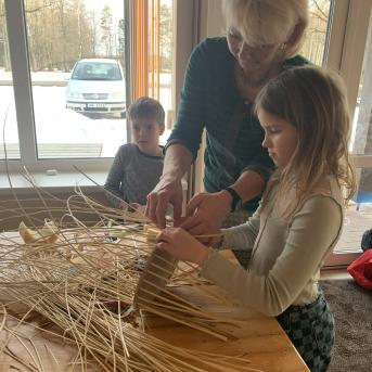 Klūdziņu pīšanas nodarbība - 