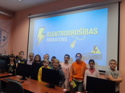 AS ”Sadales tīkls”organizētais tiešsaistes pasākums “Elektrodrošības maratons” 3.klasēm