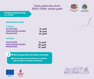 Monitoringa darbi 3. un 6.klasēm