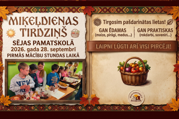 Miķeļdienas tirdziņš Sējas pamatskolā