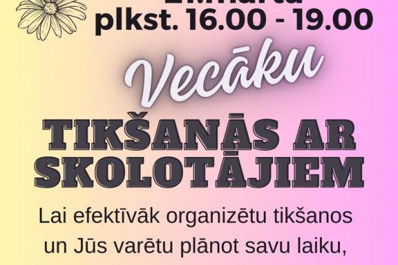 Vecāku tikšanās ar skolotājiem